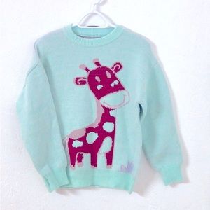 Knitted printed cartoon sweater/ One size